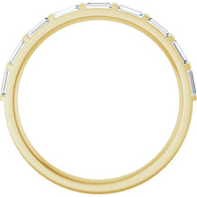 Load image into Gallery viewer, 14K Yellow Gold Lab Grown Diamond Baguette Band