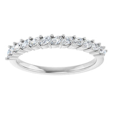 Load image into Gallery viewer, 14K White Gold Marquise Diamond Band