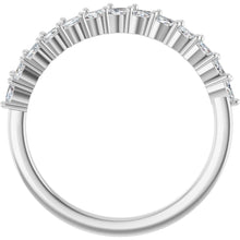 Load image into Gallery viewer, 14K White Gold Marquise Diamond Band