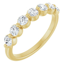 Load image into Gallery viewer, 14K Yellow Gold 5/8 Natural Diamond Anniversary Band