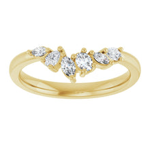 Load image into Gallery viewer, 14K Yellow Gold Natural Diamond Nesting Band
