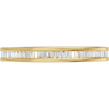Load image into Gallery viewer, 14K Yellow Gold Channel Set Baguette Diamond Eternity Band