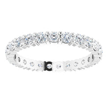 Load image into Gallery viewer, 14K White Gold Prong Set Eternity Diamond Band