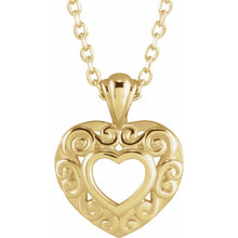Load image into Gallery viewer, 14K Yellow Gold Baby Heart Pendant