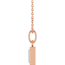 Load image into Gallery viewer, 14K Rose Gold Baguette Charm