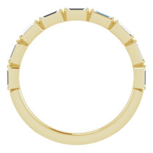 Load image into Gallery viewer, 14K Yellow Gold Año Baguette Band