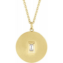 Load image into Gallery viewer, 14K Yellow Gold Natural Diamond Disc Necklace
