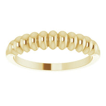 Load image into Gallery viewer, 14K Yellow Gold Ribbed Band