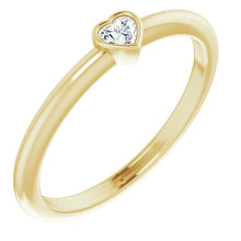 Load image into Gallery viewer, 14K Yellow Gold Diamond Heart Ring
