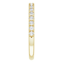 Load image into Gallery viewer, 14K Yellow Gold Lab-Grown Diamond French-Set Band
