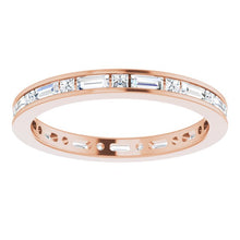 Load image into Gallery viewer, 14K Rose Gold Baguette Band