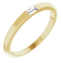 Load image into Gallery viewer, 14K Yellow Gold Diamond Stackable Ring