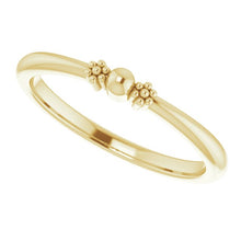 Load image into Gallery viewer, 14K Yellow Gold Beaded Band