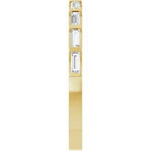 Load image into Gallery viewer, 14K Yellow Gold Lab Grown Diamond Baguette Band
