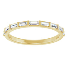 Load image into Gallery viewer, 14K Yellow Gold Lab Grown Diamond Baguette Band
