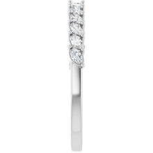 Load image into Gallery viewer, 14K White Gold Marquise Diamond Band
