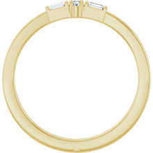 Load image into Gallery viewer, 14K Yellow Gold Petite Diamond Baguette Ring
