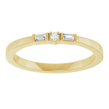 Load image into Gallery viewer, 14K Yellow Gold Petite Diamond Baguette Ring

