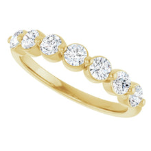Load image into Gallery viewer, 14K Yellow Gold 5/8 Natural Diamond Anniversary Band
