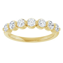 Load image into Gallery viewer, 14K Yellow Gold 5/8 Natural Diamond Anniversary Band
