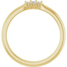 Load image into Gallery viewer, 14K Yellow Gold 3 Stone Lab-Grown Diamond Band
