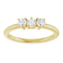Load image into Gallery viewer, 14K Yellow Gold Diamond Three-Stone Ring
