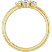 Load image into Gallery viewer, 14K Yellow Gold Diamond Three-Stone Ring
