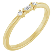 Load image into Gallery viewer, 14K Yellow Gold Natural Diamond Stackable Ring
