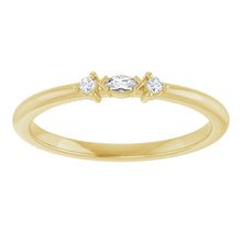 Load image into Gallery viewer, 14K Yellow Gold Natural Diamond Stackable Ring
