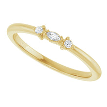 Load image into Gallery viewer, 14K Yellow Gold Natural Diamond Stackable Ring
