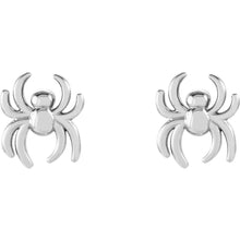 Load image into Gallery viewer, 14K White Gold Spider Studs
