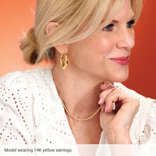 Load image into Gallery viewer, 14K Yellow Gold Electroform Puffed Hoop Earrings
