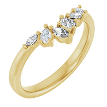 Load image into Gallery viewer, 14K Yellow Gold Natural Diamond Nesting Band
