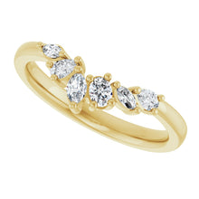Load image into Gallery viewer, 14K Yellow Gold Natural Diamond Nesting Band
