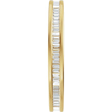 Load image into Gallery viewer, 14K Yellow Gold Channel Set Baguette Diamond Eternity Band
