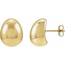 Load image into Gallery viewer, 14K Yellow Gold Electroform Puffed Stud Earrings

