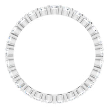 Load image into Gallery viewer, 14K White Gold Prong Set Eternity Diamond Band
