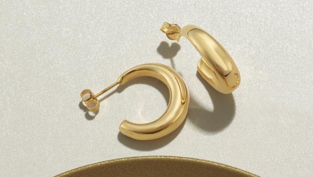 14K Yellow Gold Hoop Earrings