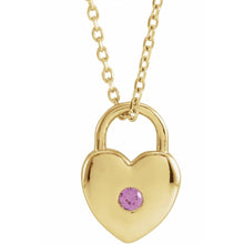 Load image into Gallery viewer, 14K Yellow Gold Heart Lock Necklace
