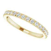 Load image into Gallery viewer, 14K Yellow Gold Lab-Grown Diamond French-Set Band

