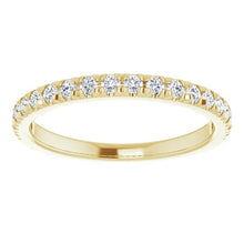 Load image into Gallery viewer, 14K Yellow Gold Lab-Grown Diamond French-Set Band
