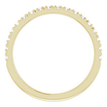 Load image into Gallery viewer, 14K Yellow Gold Lab-Grown Diamond French-Set Band
