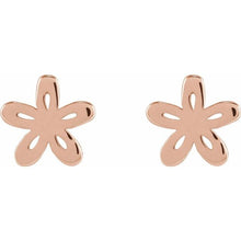 Load image into Gallery viewer, 14K Rose Gold Flower Studs
